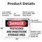 Signmission Pesticides And Insecticide Storage Area Danger Sign, Aluminum, 14in W x 10in L, 2PK OS-2PACK-DS-A-1014-L-1978 - alternate 9